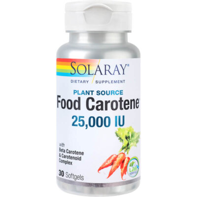Caroten alimentar, 25000 UI, 30 capsule, Solaray