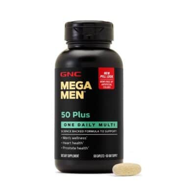 206533 Gnc Mega Men 50 Plus One Daily, Complex De Multivitamine Pentru Barbati - Suport Pentru Ochi, Inima Si Creier, 60 Tb