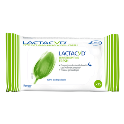 Șervețele intime proaspete, 15 bucăți, Lactacyd