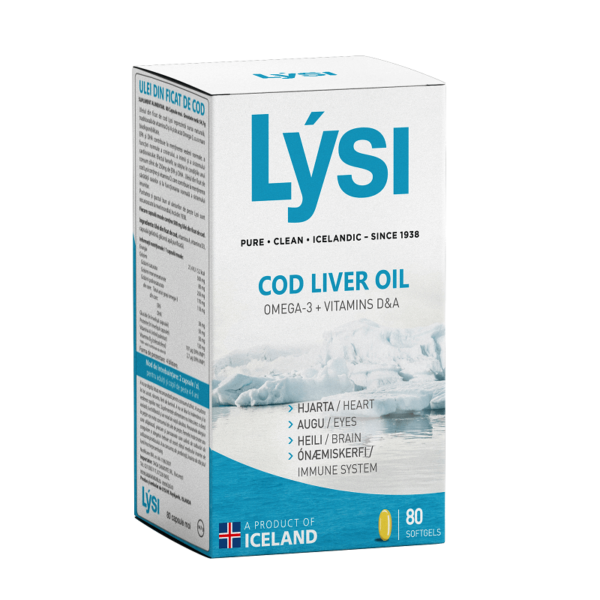 Ulei de ficat de cod cu Omega 3, 80 capsule, Lysi