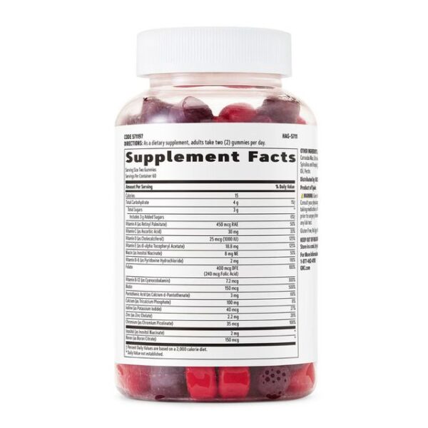 571197-1 Gnc Women’s Multivitamin Gummy, Jeleuri Cu Multivitamine Pentru Femei Cu Aroma De Fructe De Padure, 120 Jeleuri