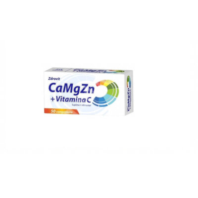 Calciu, magneziu, zinc și vitamina C, 50 comprimate, Zdrovit