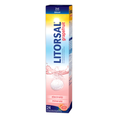 Litorsal electroliți cu aromă de grapefruit, 24 de tablete efervescente, Zdrovit