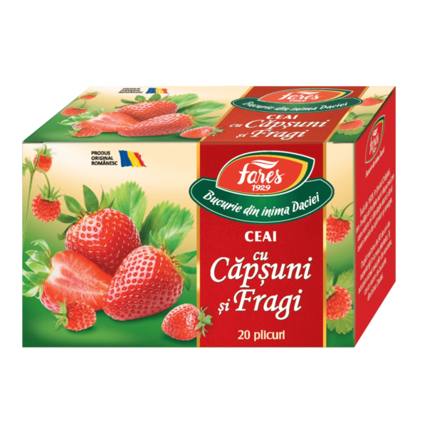 Ceai Căpșuni și fragi, 20 plicuri, Fares