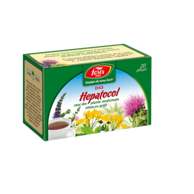 Ceai Hepatocol D43, 20 plicuri, Fares