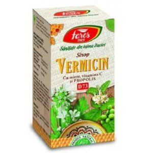 Vermicin sirop cu miere și propolis, 100 ml, Fares