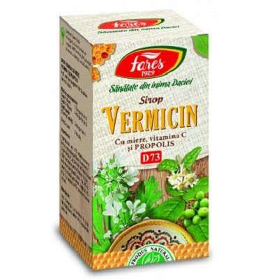 Vermicin sirop cu miere și propolis, 100 ml, Fares
