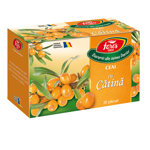 Ceai cu cătină, 20 plicuri, Fares