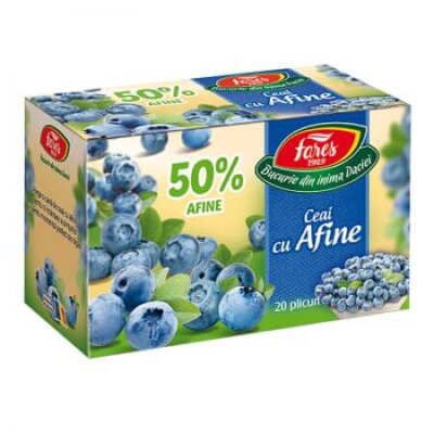 50% ceai de afine, 20 plicuri, Fares