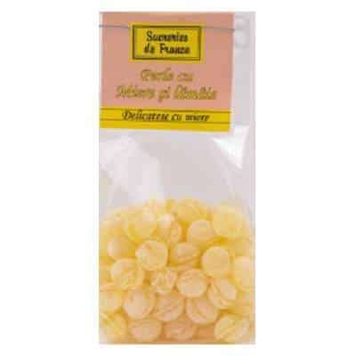 Bomboane cu picături de miere și lămâie, 100 g, Apidava