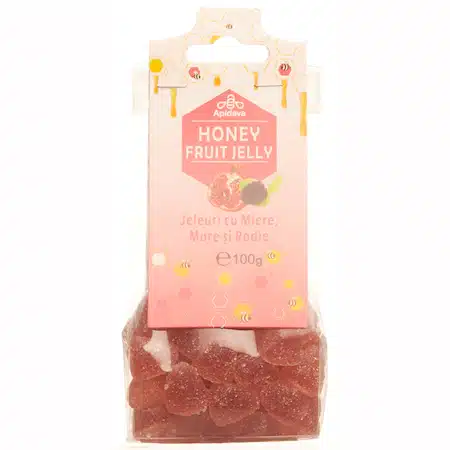 Jeleuri cu aromă de miere și mure și rodie, 100 g, Apidava