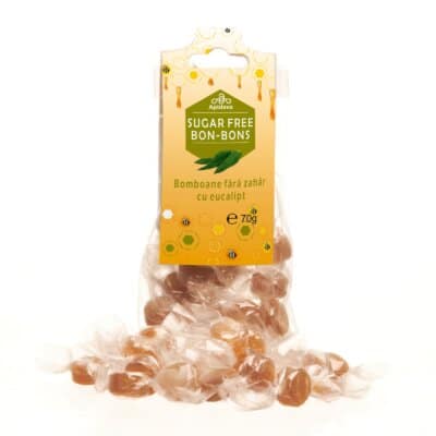 Dulciuri fără zahăr cu aromă de eucalipt, 70 g, Apidava