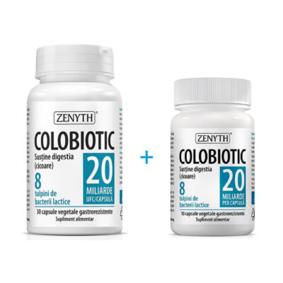 Pachet colobiotic, probiotice 20 miliarde, 30+10 capsule, Zenyth