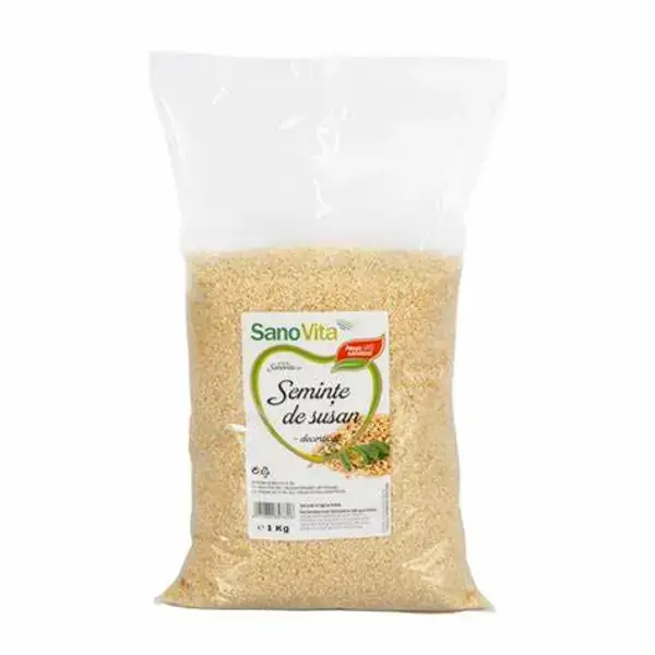 Semințe de susan decorticat, 1kg, Sanovita