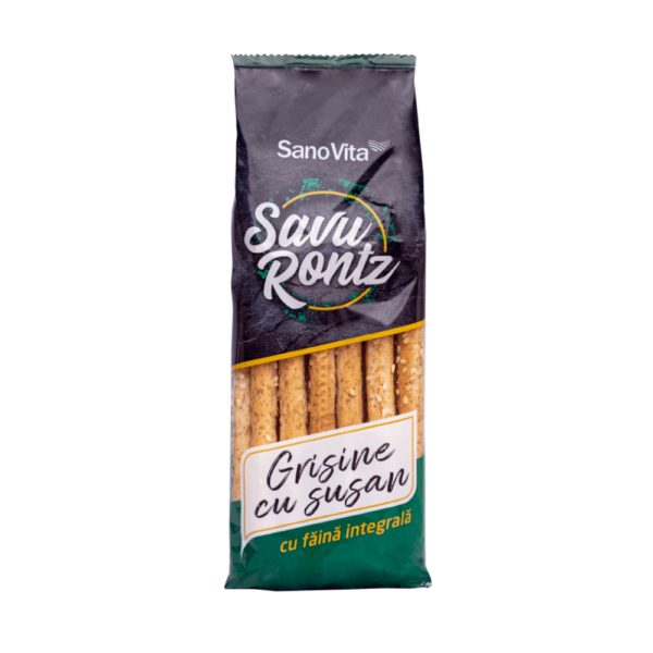 Grisine cu susan și făină integrală de grâu, 50g, Sanovita