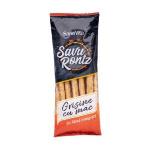 Grisine cu mac și făină integrală, 50 g, Sanovita