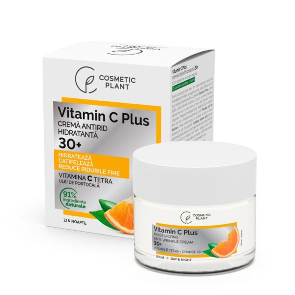 Cremă hidratantă antirid cu vitamina C plus 30+ , 50 ml, Cosmetic Plant
