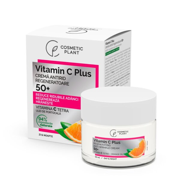 Cremă regenerantă antirid Vitamina C Plus 50+, 50 ml, Cosmetic Plant