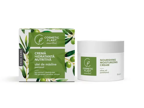 Cremă hidratantă nutritivă ulei de măsline & pantenol, 50 ml, CosmeticPlant