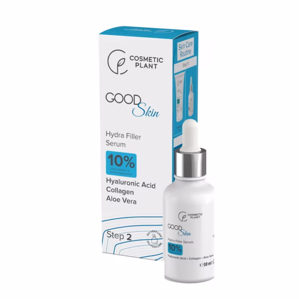 Serum cu acid hialuronic, colagen și aloe vera good skin hydra filler, 30ml, Cosmetic Plant