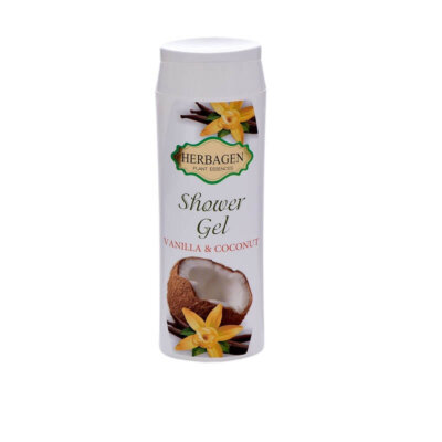 Gel de duș cu vanilie și nucă de cocos, 250 ml, Herbagen