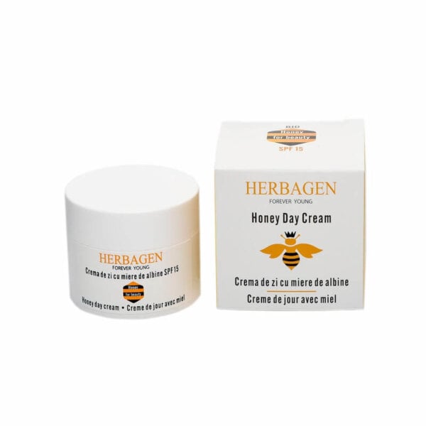 Cremă de zi SPF 15 cu miere BIO de albine, 50 gr, Herbagen