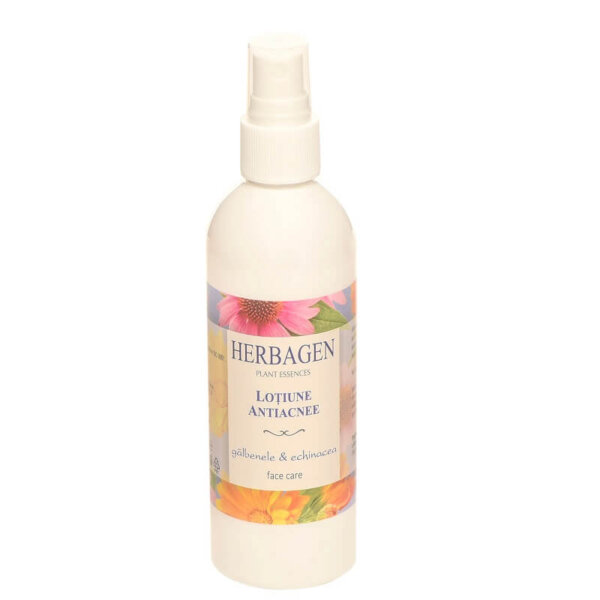 Loțiune anti-acnee cu extract de gălbenele și echinaceea, 150 ml, Herbagen