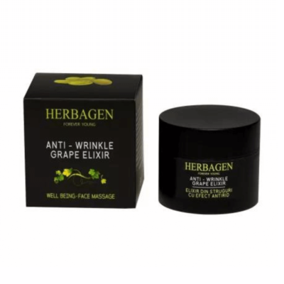 Cremă elixir de struguri cu efect antirid, 50 g, Herbagen