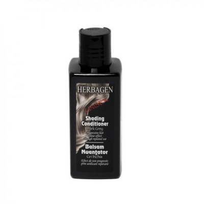 Balsam de nuanțare progresivă pentru fire albe, gri închis Unisex, 200 ml, Herbagen