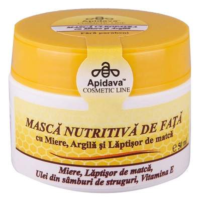 Mască de față hrănitoare Cleopatra, 50 ml, Apidava