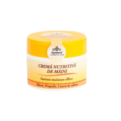 Crema de maini hranitoare cu Miere, Propolis si Ceara de Albine, 50ml, Apidava