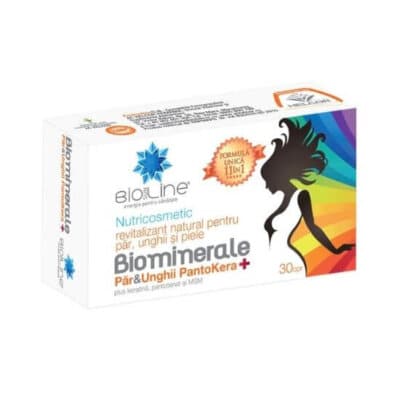 PantoKera+ biominerale pentru păr și unghii, 30 capsule, BioSunLine