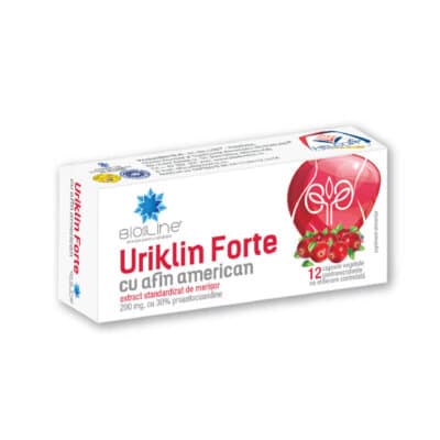 Uriklin Forte cu afine, 12 capsule, BioSunLine