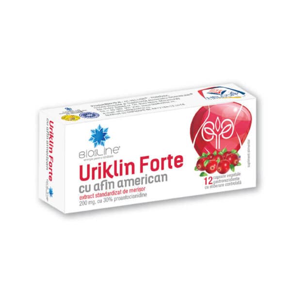 Uriklin Forte cu afine, 12 capsule, BioSunLine