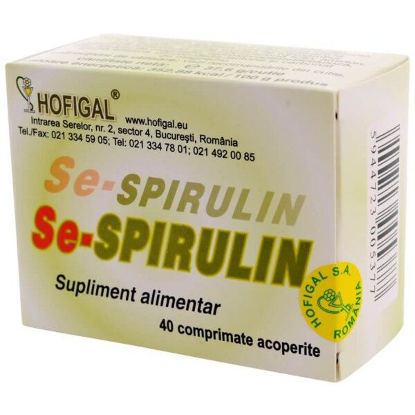 Se-Spirulin, 40 de tablete, Hofigal
