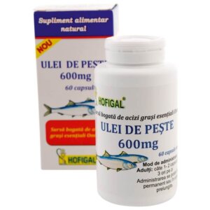 Ulei pește 600 mg, 60 capsule, Hofigal