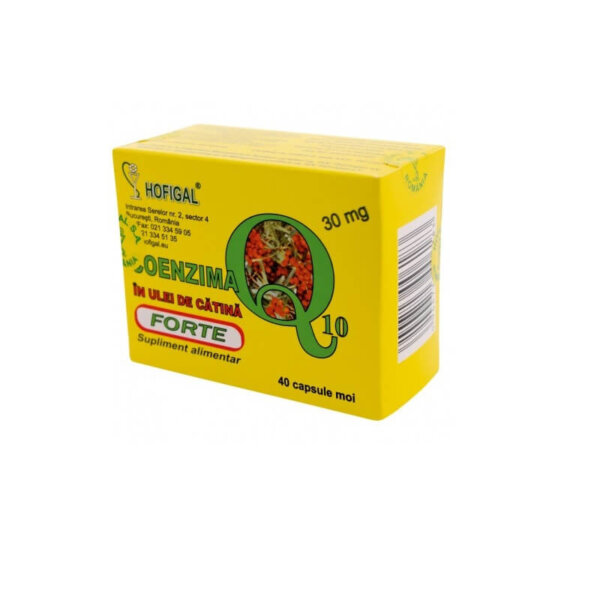 Coenzima Q10, 30 mg Forte în ulei de cătină, 40 capsule, Hofigal