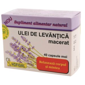 Ulei de lavandă macerat, 40 capsule, Hofigal