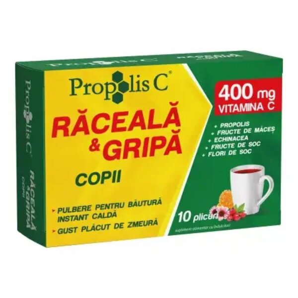 Propolis C răceală și gripă copii, 10 plicuri, Fiterman Pharma