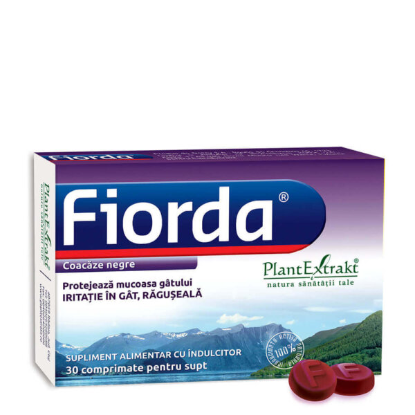 Fiorda cu aromă de coacăze negre, 30 de tablete, PlantExtrakt