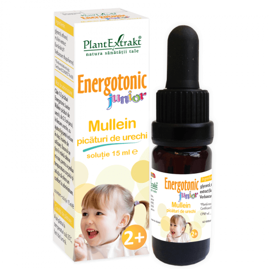 Picături pentru urechi energotonic junior mullein, 15 ml, PlantExtrakt