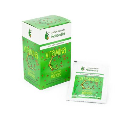 Vitamina C cu macese, 1000 mg, 10 plicuri, Remedia