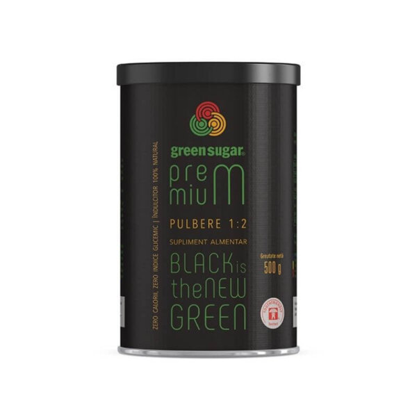 Green Sugar Premium 1:2 pudră, 500 g, Remedia Laboratories