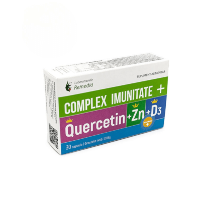 Complex Imunity+Quercetin cu zinc si vitamina D3, 30 capsule, Remedia