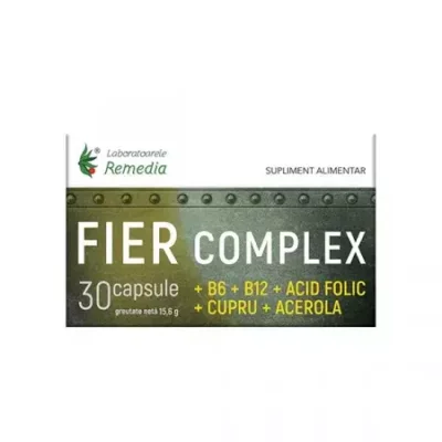 Complex de fier, 30 capsule, Remedia