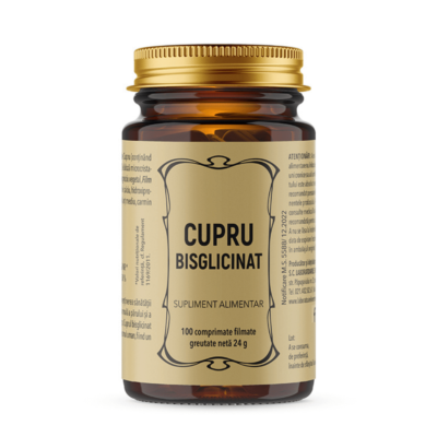 Bisglicinat de cupru chelat, 100 tablete, Remedia