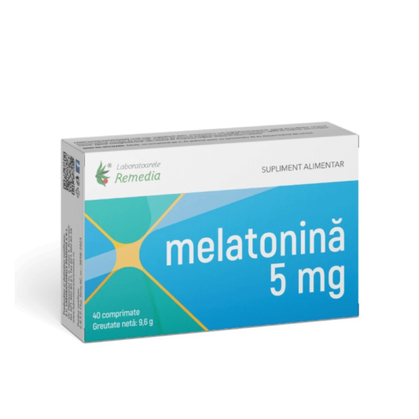 Melatonină, 5 mg, 40 comprimate, Remedia Laboratories