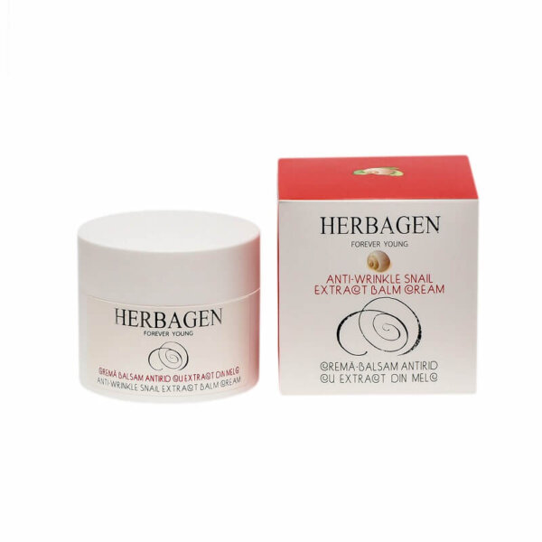 Balsam cremă antirid cu extract de melc, 50 ml, Herbagen