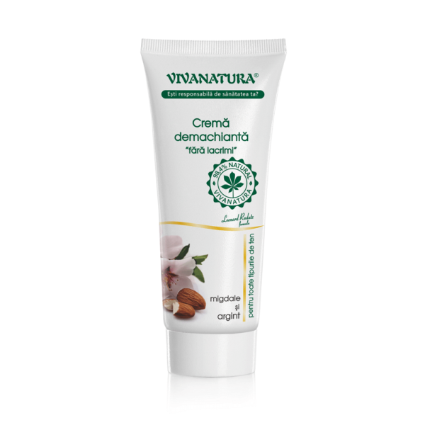 Crema demachianta migdale si argint coloidal, 75 ml, Vivanatura