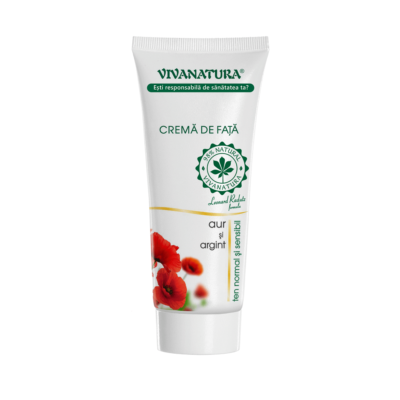 Crema de fata cu argint coloidal si aur, 75 ml, Vivanatura